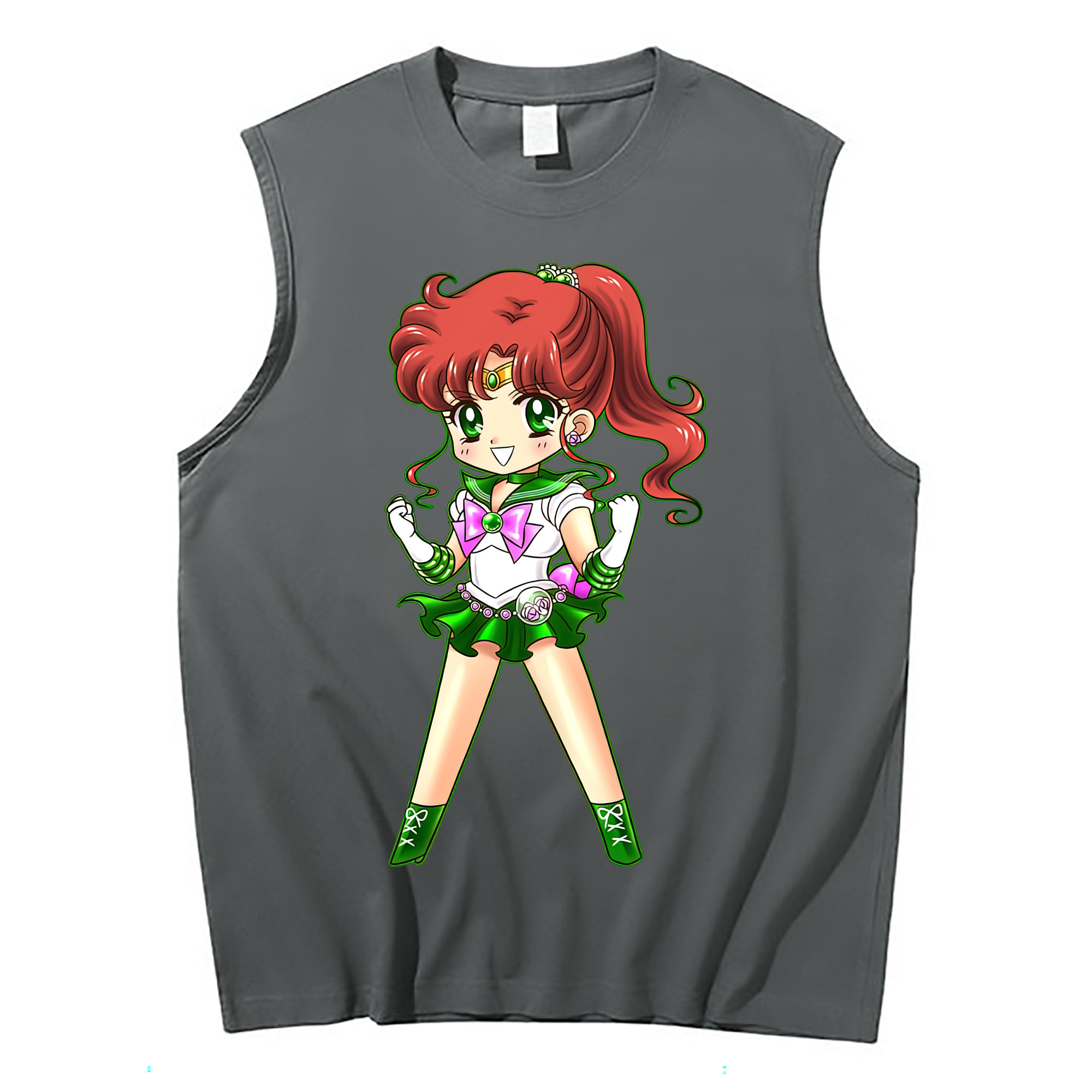 （画像用） 美少女戦士セーラームーン 木野 まこと きの まこと Sailor Moon Kino Makoto （セーラージュピター；Sailor Jupiter） コットン100％タンクトップ（フロントプリント）